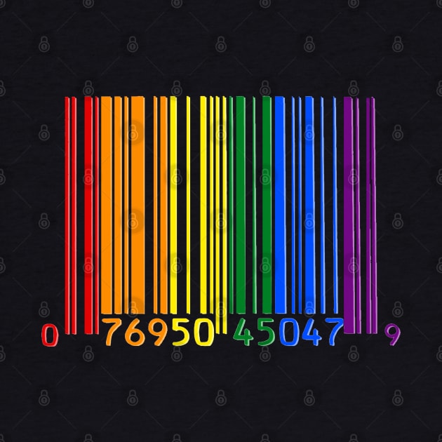 Gay Pride Shirt| Rainbow Barcode by BlueWaveTshirts